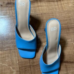 BP Women's Vibrant Blue Heeled Mules